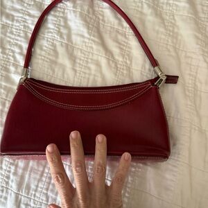 Elegant Red Leather Handbag